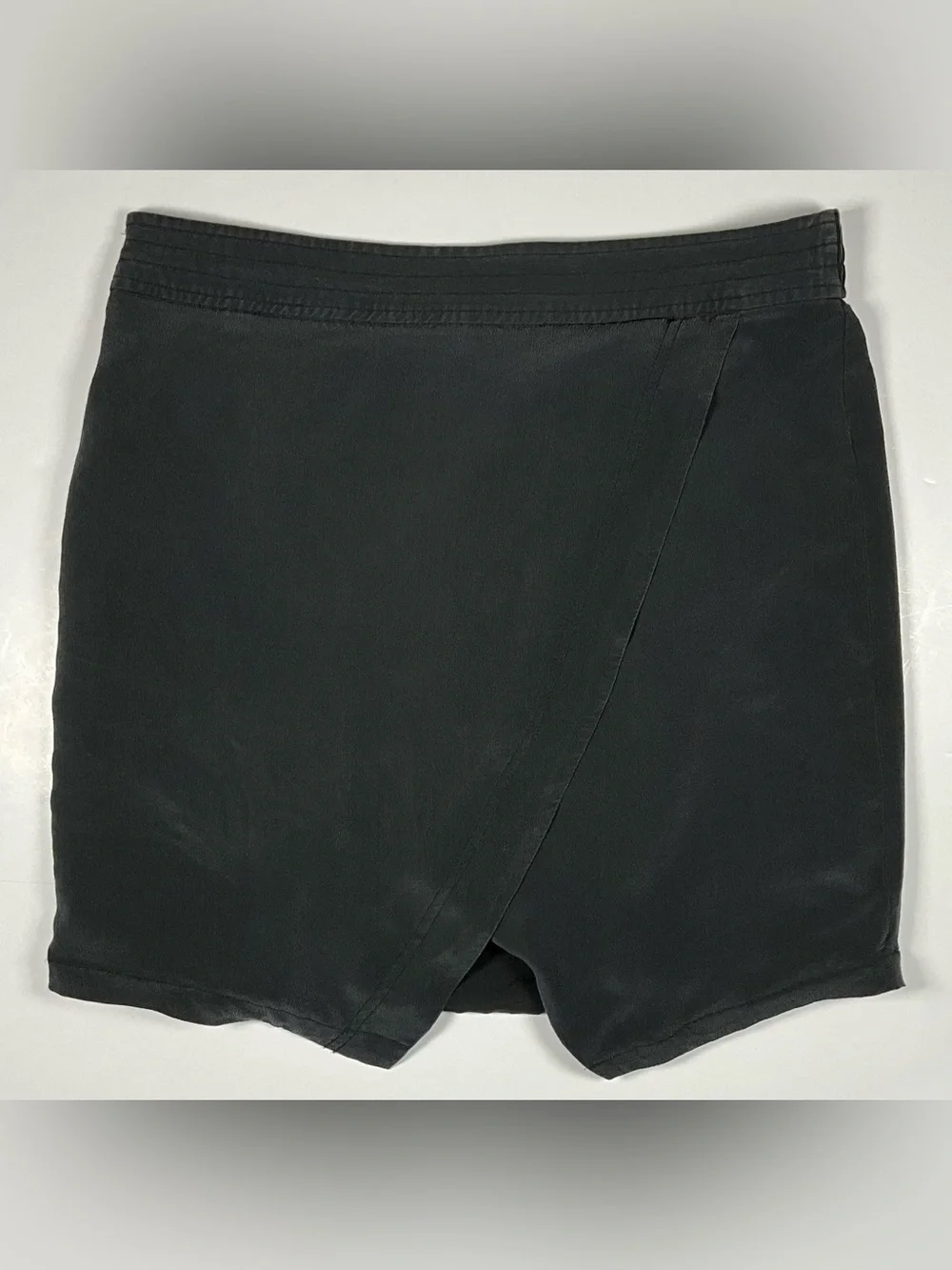 Madewell‎ Silk Parkway Mini Skirt Black Size Medium